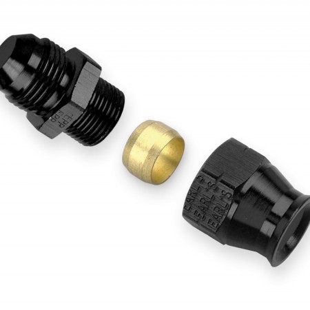 Fragola 892006-BL 6AN Male to 3/8in TubeAdapter Fitting Black 