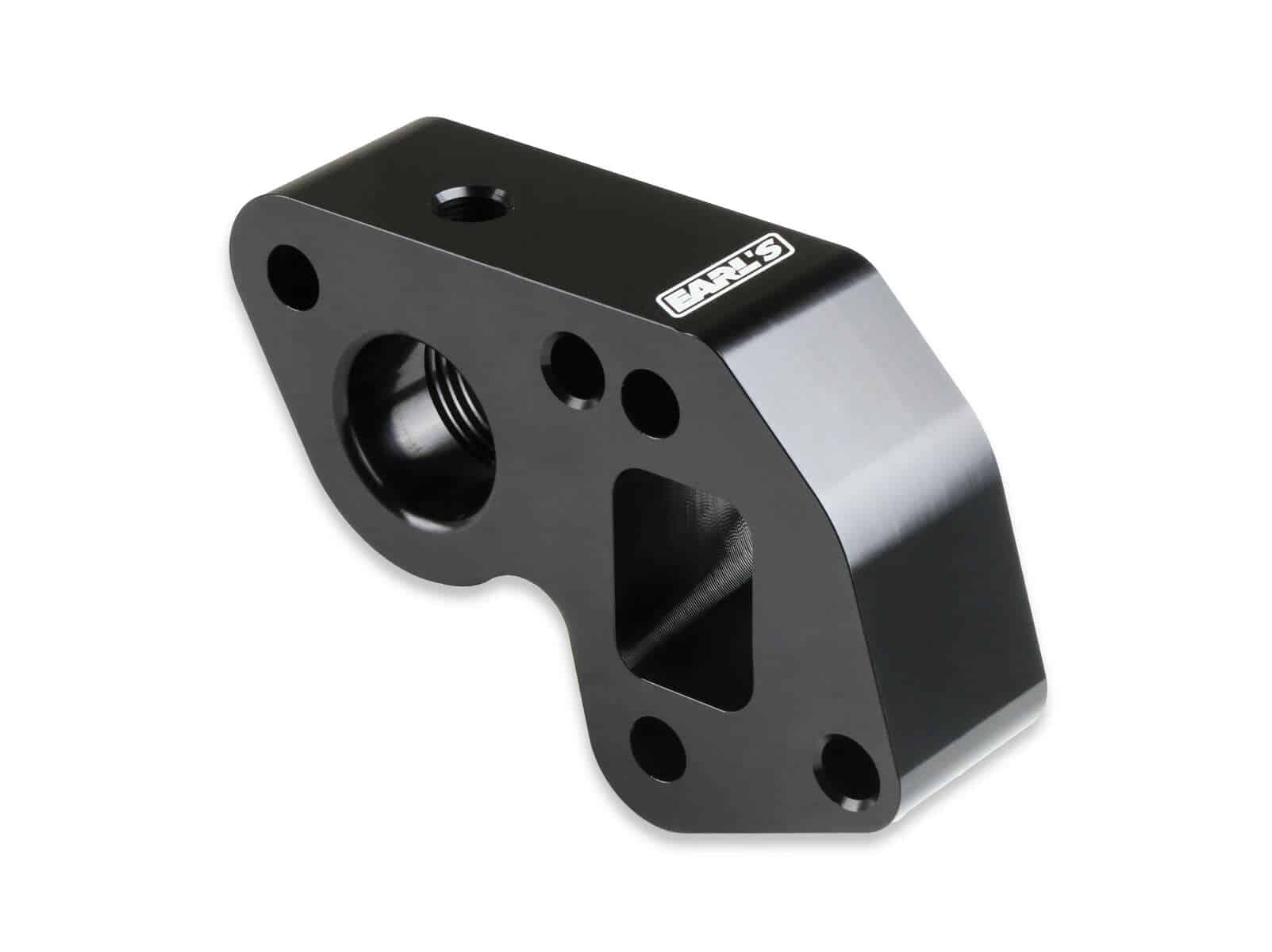 Earls LS Electric Water Pump Adapters Black Three Pedals