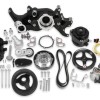 Holley LS Engine Mid-Mount Complete Accessory System Black