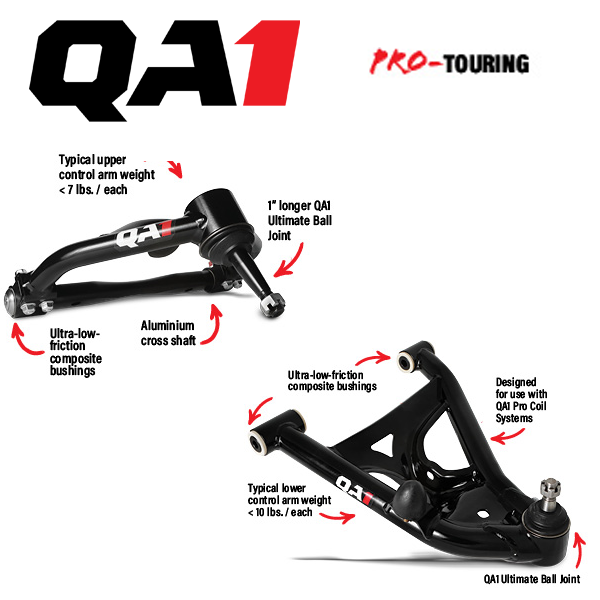 QA1 Pro-Touring Front Control Arm Package for GM F-Body, B-Body, and More