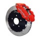 Wilwood C6 Forged Narrow Superlite 6R Big Front Kit, Slotted, Red Calipers