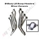 B-Body LS Swap Headers-Silver Ceramic Finish